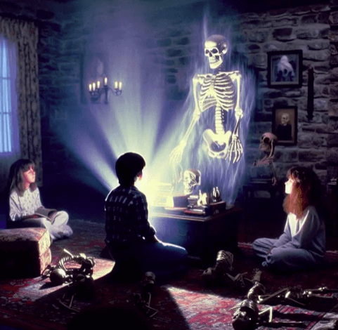 The 1982 movie poltergeist used real skeletons