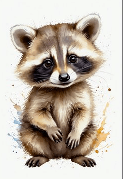 Drawing: CWBWGMVKoz0= Raccoon